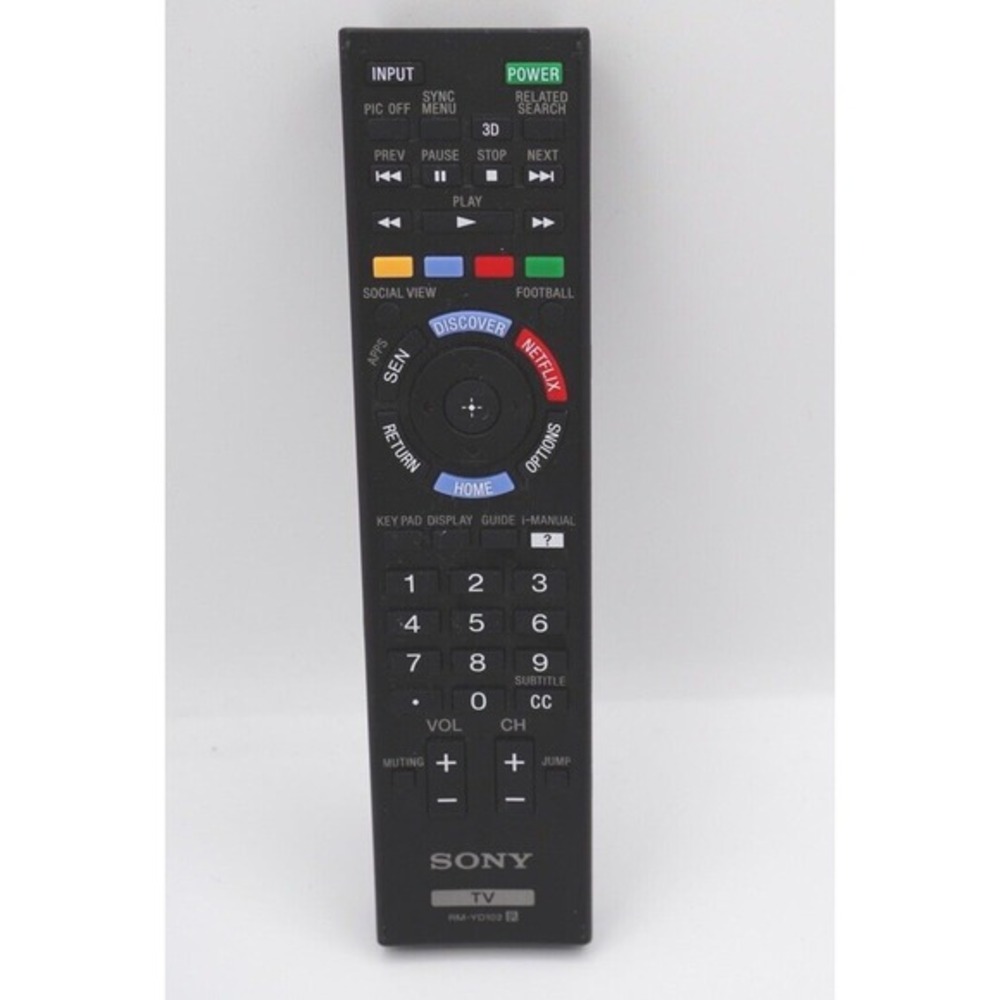 Sony RM-YD102‎ TV Remote Control Genuine Tested 13-109